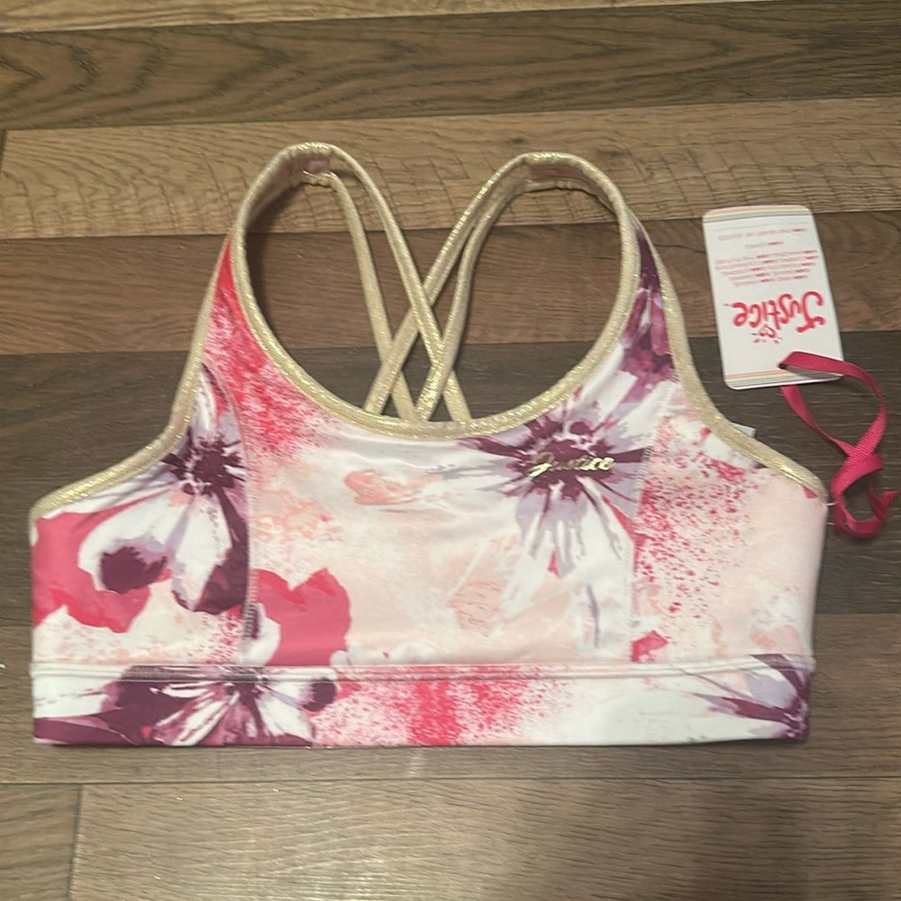 Justice girls sports bra